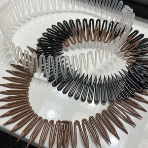 Stylish Brown, Black, and White Hairbands